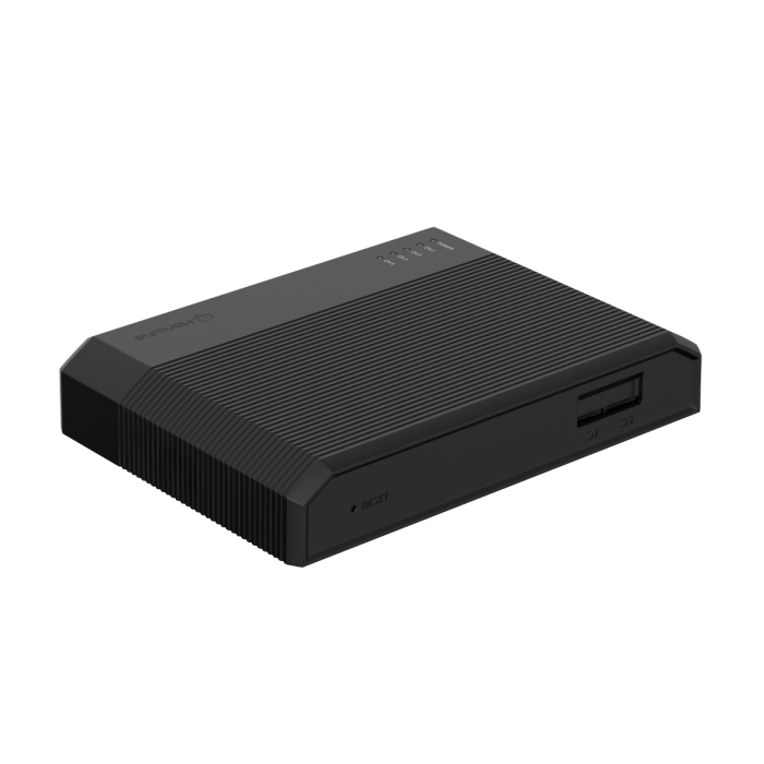 Hanwha Vision PNM-C20000QB NVR with HDMI, PoE+, and four audio inputs, designed for 2MP/5MP AI remote-head cameras.