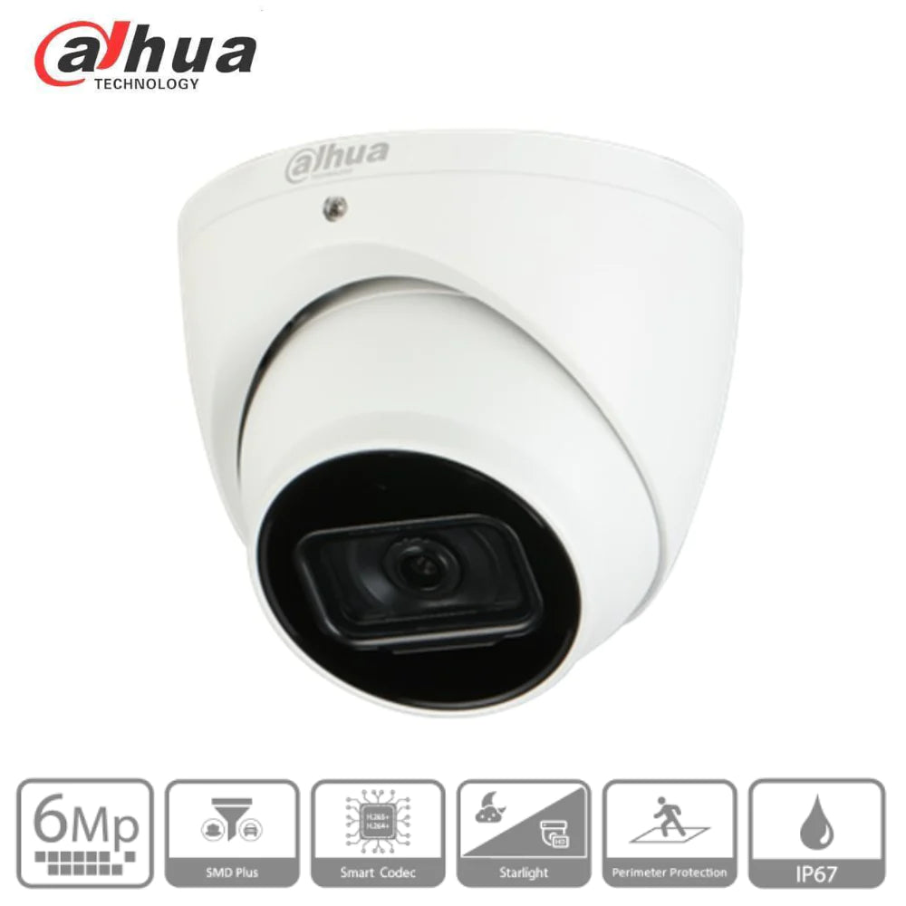 Dahua DH-IPC-HDW3666EMP-S-AUS 6 Cameras with 8 CH NVR 4108HS-8P-4KS2/L System (6MP Camera) CCTV Kit