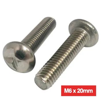 PROLOK Clutch Head Round Head Machine Security Screw – M6 x 20mm – Zinc Plated – Pack of 25