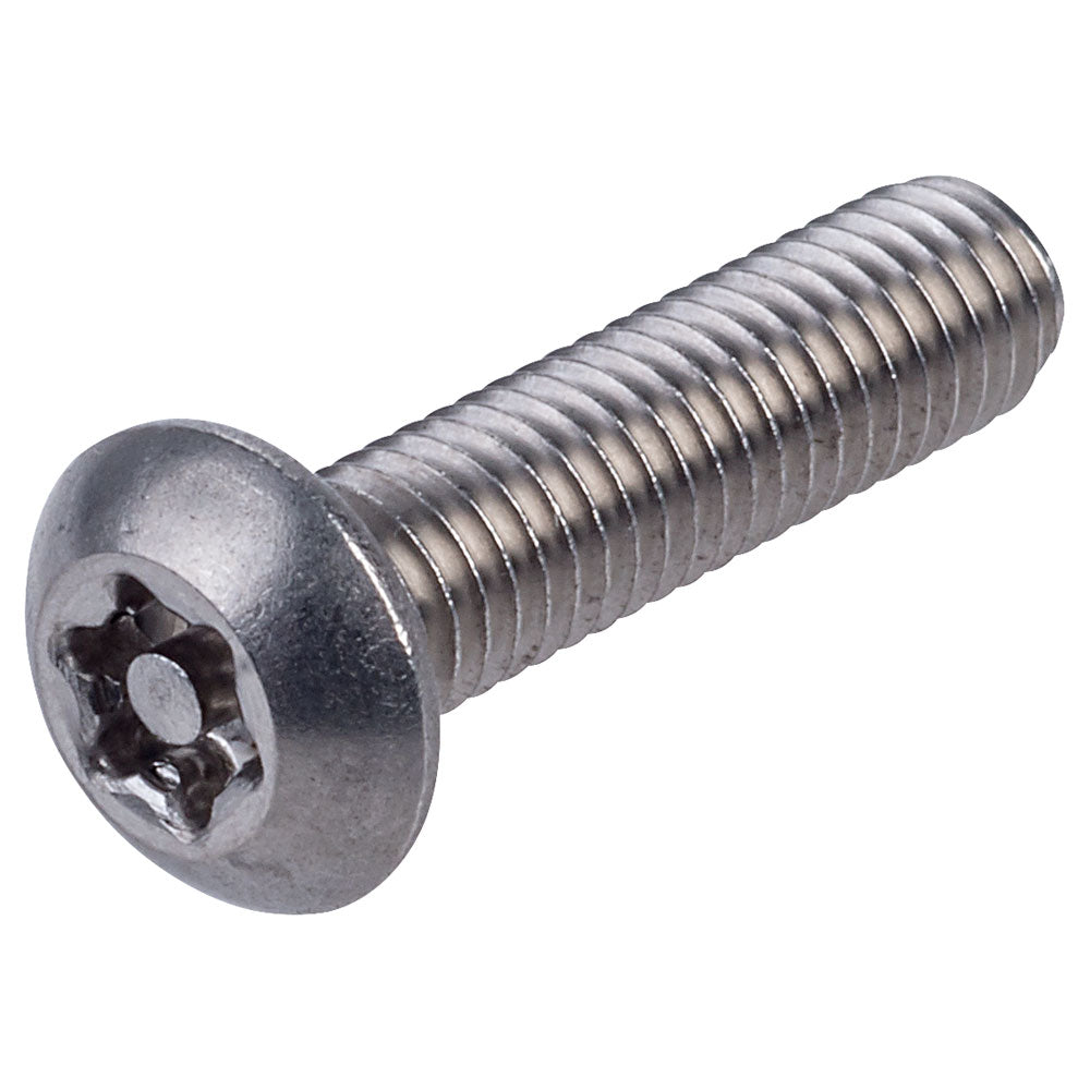 PROLOK Resytork Security Machine Screw – M5 x 20mm, Button Head, 2-Way Drive, 304 Stainless Steel, Pack of 25 with Driver | Tamper-Resistant Fastening | Part No. RTBM520-25
