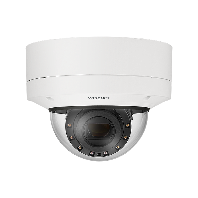 Hanwha Vision Wisenet HV-XNV-6123R 2MP AI IR Outdoor Vandal Dome Camera – 12x Motorized Zoom, Extreme 150dB WDR, 120fps, IP6K9K, IK10+ | SKU: HV-XNV-6123R x series