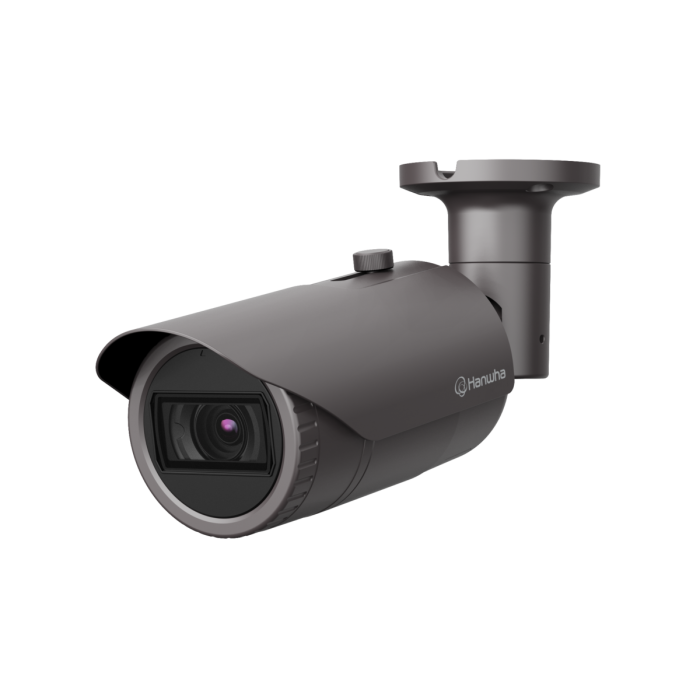 Hanwha Vision QNO-6082R 2MP IR Bullet CCTV Camera with motorized varifocal lens, 30m IR, IP66, IK10, PoE/12VDC