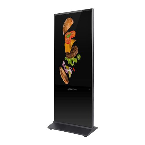 Hikvision DS-D6043UL-B/S 43" UHD Floor-Standing Digital Signage – Touch-Free Display with Tempered Glass & Remote Control