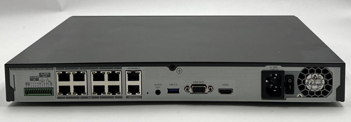 Hanwha Vision Wisenet XRN-820S 8CH NVR – Advanced AI-Compatible Network Video Recorder with PoE & 4K HDMI Output