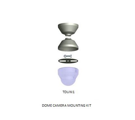 WISENET SC-TDUNI1B TDUNI1 Mounting Kit in Black for CCTV Cameras and Smoke Detectors. TDUNI1 Mounting kit for cameras and smoke detectors (up to 130mm Diameter)