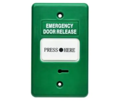 SECOR Resettable Emergency Door Release – CP33W / CP33G Green Call Point with LED & Buzzer | IP55 Rated | Key Resettable | Standard GPO Size