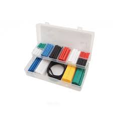 HS-KIT Heat Shrink Tubing Assortment – 171-Piece Set, 2:1 Shrink Ratio, Assorted Colours & Sizes with Carry Case | Flame-Retardant Polyolefin Tubing for Electrical & DIY Us