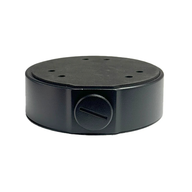 UNIVIEW UNVTR-JB03-H-IN-SE-BK Junction Box with Lid – Black Aluminium Alloy Mount for Dome, PTZ, Fisheye, and Turret Cameras | 126mm Diameter