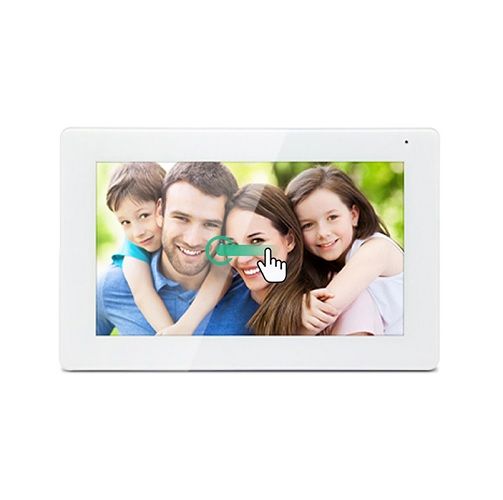 Videoman VM-5000-Monitor-7W | 7-Inch White IP Video Intercom Monitor with WiFi, PoE, Snapshot & Recording – VM-5000 Series