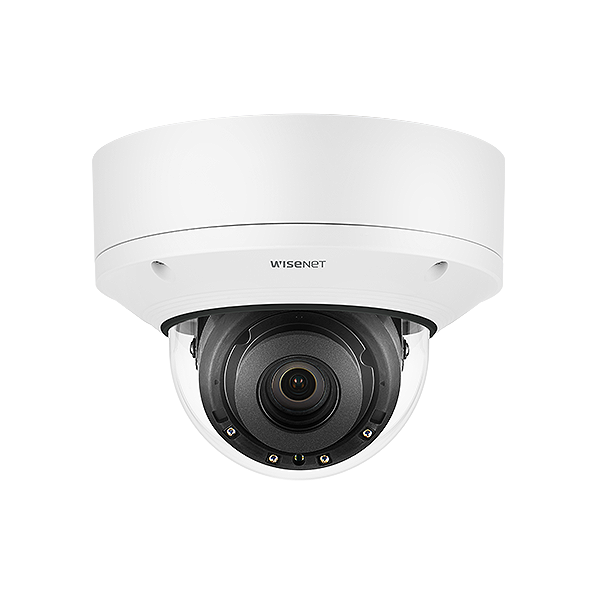 Hanwha Vision Wisenet X-Series HV-XND-8081REV 5MP IR Indoor Vandal Dome Camera with PoE Extender – Motorized Varifocal Lens, Advanced AI Analytics, IP52, IK10 | SKU: HV-XND-8081REVx series