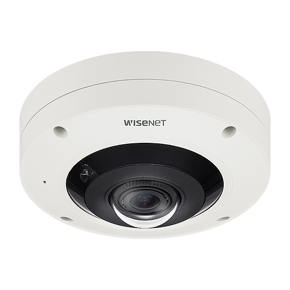 Hanwha Vision Wisenet X-Series HV-XNF-9010RVM 12MP 4K IR Vandal-Dome Fisheye Camera – 1.08mm Lens, Onboard Dewarping, Heatmap, M12 Connector, IP66, IK10, NEMA4X | SKU: HV-XNF-9010RVM x series