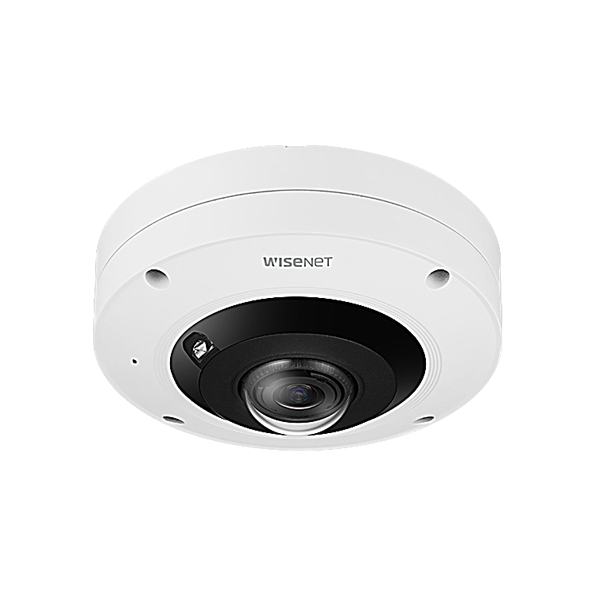 Hanwha Vision HV-XNF-9013RV 12MP AI IR Fisheye Camera – IP66 / NEMA4X / IK10 Rated, Advanced Object Analytics, and WiseStream III x series