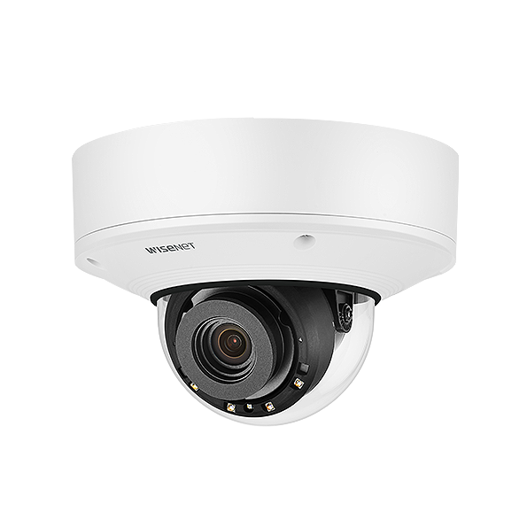Hanwha Vision Wisenet X-Series HV-XNV-8081RE 5MP External Vandal IR Dome Camera with PoE Extender – Motorized Varifocal, Advanced AI Analytics, IP66/IK10+ | SKU: HV-XNV-8081REx series