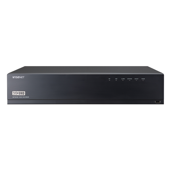 Hanawha WISENET CT-XRN-1610A X 16CH NVR Non-PoE (4K, H.265/264, ARB, 4 SATA HDD) with 4TB HDD and QR Code