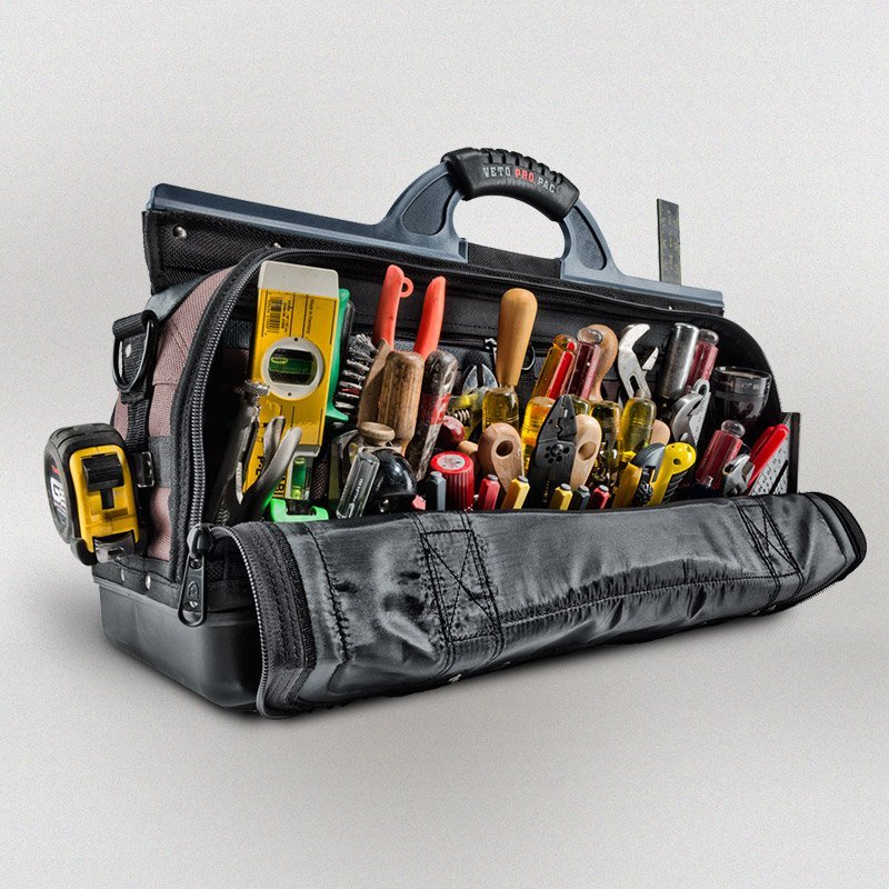 VETO PRO PAC XXL-F Contractor Series Tool Bag – Extra-Large Closed-Top for Long Tools