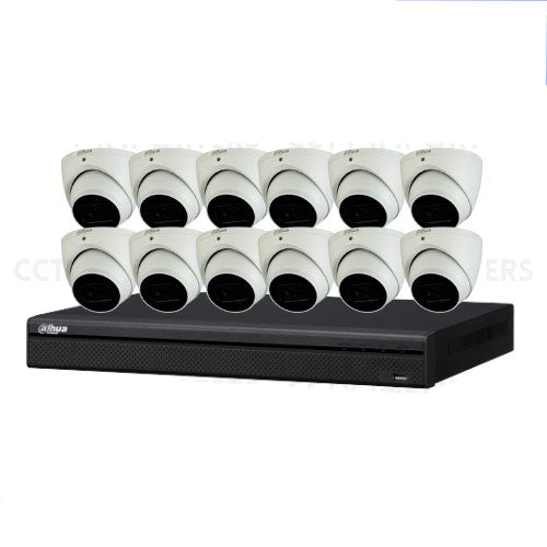 Dahua DH-IPC-HDW3866EMP-S-AUS 12 Cameras with 16CH Ai NVR System (8MP Camera) CCTV Kit