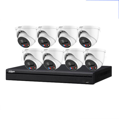 Dahua Active Deterrence TIOC AI 8 Cameras with 8CH AI NVR System (8MP Camera)