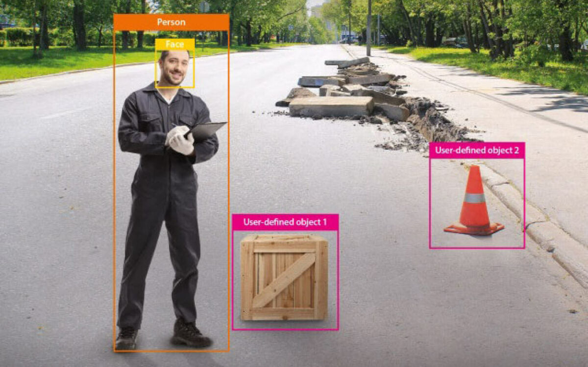 Wisenet AI edge-based surveillance camera