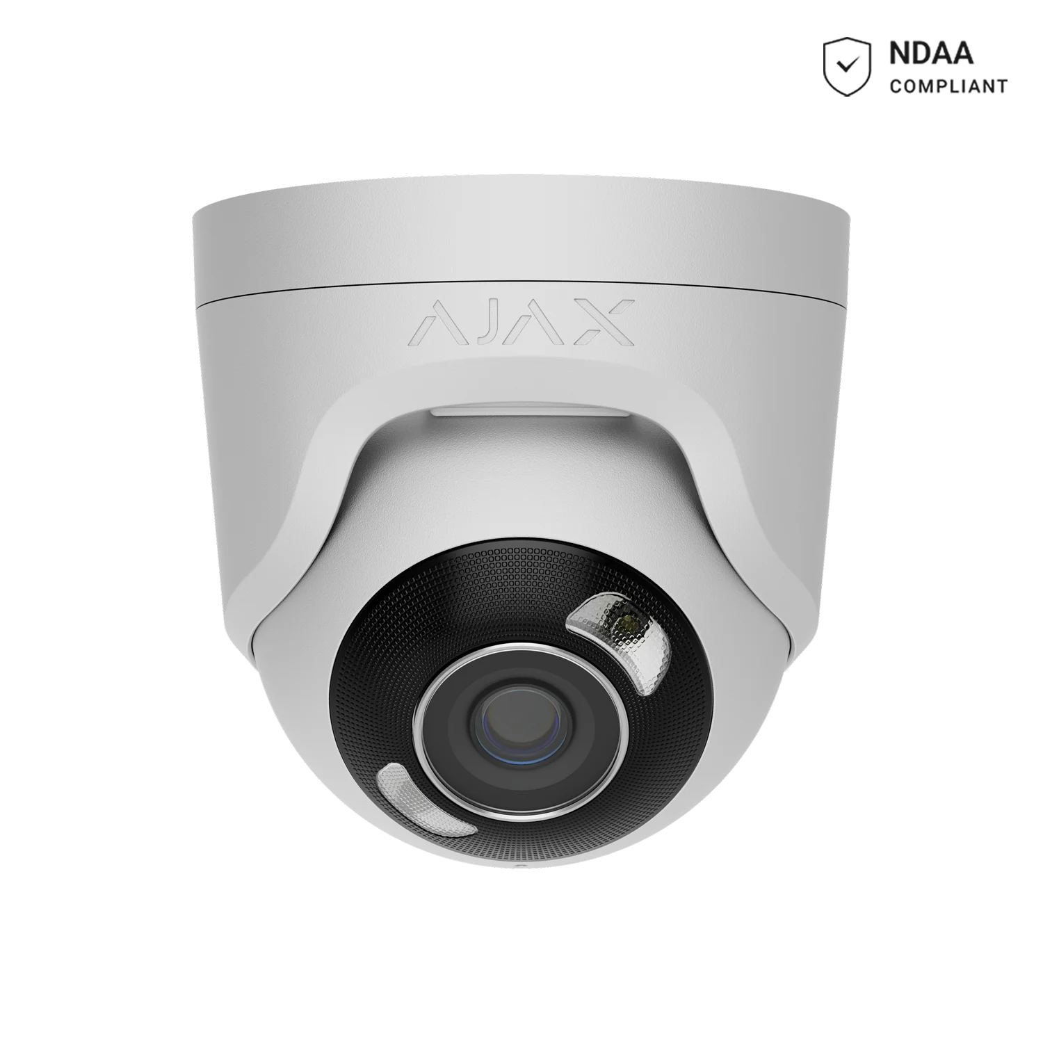 AJAX#126265 Ajax 8MP 2.8mm Turret HL IP Security Camera – White / Black