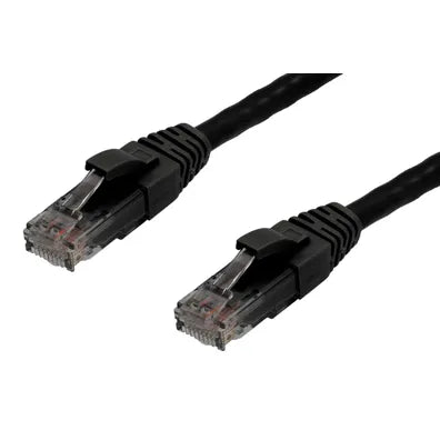 4Cabling 50m RJ45 CAT6 Ethernet Network Cable | Black | High-Speed Gigabit Patch Cable with Gold-Plated Connectors