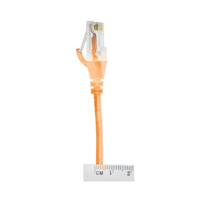 0.75m CAT6 Ultra Thin Ethernet Cable – Orange | LSZH Jacket, 28AWG, Fluke Tested, 100% Copper, 10GbE Rated | 4Cabling