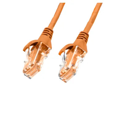 0.75m CAT6 Ultra Thin Ethernet Cable – Orange | LSZH Jacket, 28AWG, Fluke Tested, 100% Copper, 10GbE Rated | 4Cabling