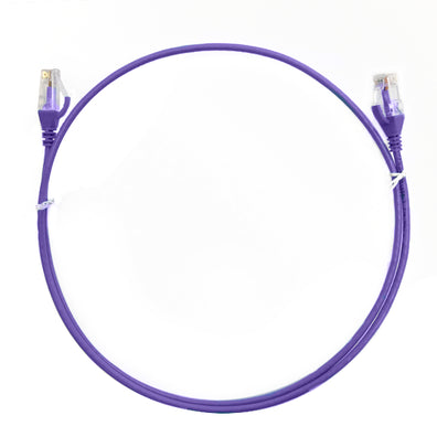 4Cabling 4m Cat 6 Ultra-Thin LSZH Ethernet Cable | Purple, High-Density 28AWG Patch Lead with Gold-Plated RJ45 Connectors