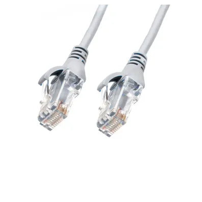 4Cabling 0.15m Cat 6 Ultra-Thin LSZH Ethernet Cable | White, High-Density 28AWG Patch Lead with Gold-Plated RJ45 Connectors
