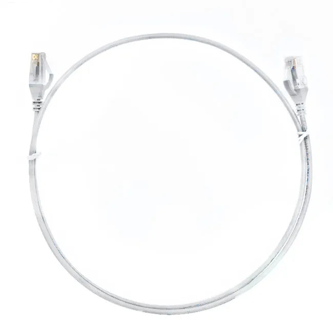 2.5m CAT6 Ultra Thin LSZH Ethernet Network Cable | White | High-Density | 10GbE | 100% Copper | RCM Certified
