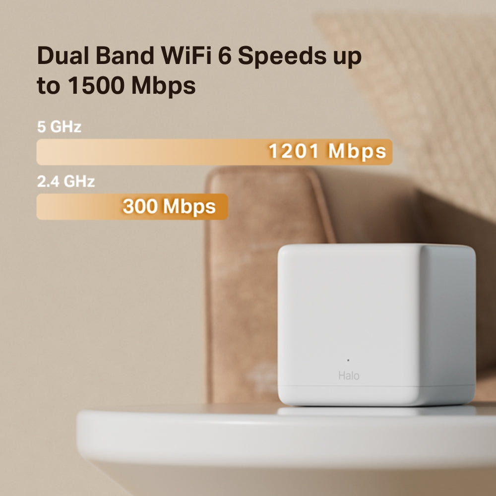 MERCUSYS Halo H60X AX1500 Whole Home Mesh WiFi 6 System – 3-Pack | Dual Band Mesh, Seamless Roaming, Gigabit Ports