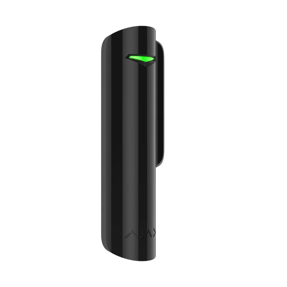 Ajax DoorProtect Jeweller wireless door and window opening detector with magnetic reed switch sensor in white or black.