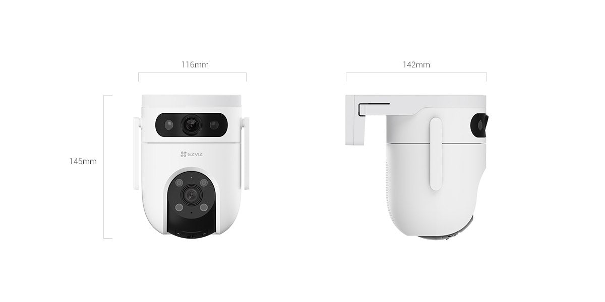 EZVIZ H9c Dual 2K Dual-Lens Pan & Tilt Wi-Fi Camera – Smart All-Round Home Security with AI Detection – Dual‑Lens 360° (Buy 1x H9C 5MP  GET 1x H1C FREE)