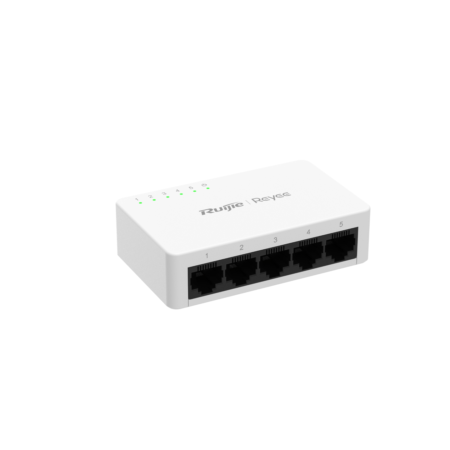 RG-ES05F 5-Port 10/100 Mbps Unmanaged Non-PoE Switch – Fanless, Metal/Plastic Casing, Home & Small Office Network
