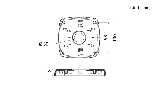 IDIS DA‑JB2500 Junction Box | CCTV Housing Mounting Enclosure for DC / TC Series Cameras