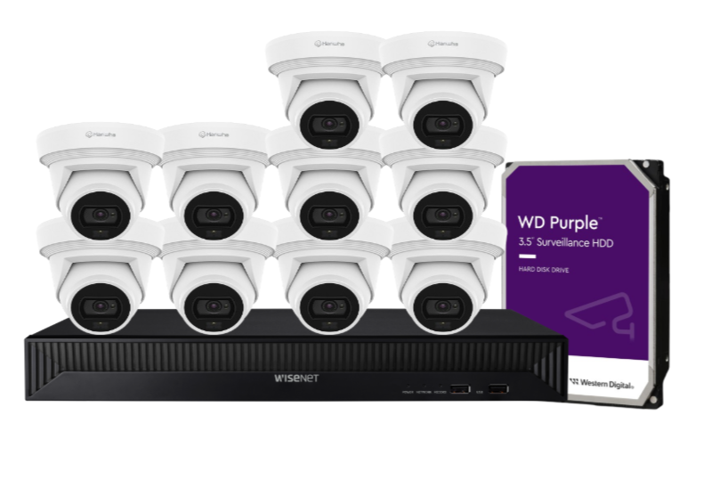 Hanwha Vision x16 8MP AI Dual Light CCTV Kit – 16 Cameras with 16CH NVR & HDD HV-QNE-C9013RL