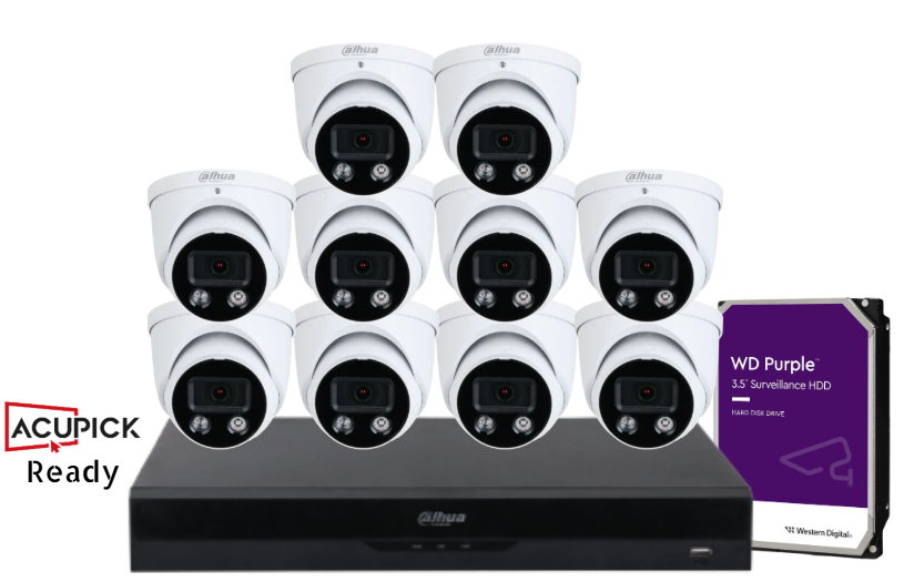 Dahua 6MP TiOC 3.0 AI AcuPick CCTV Kit – 16 Channel NVR upto x4 - x16 Cameras + HDD – Full-Color, Active Deterrence – SKU: DH-IPC-HDW3649H-AS-PV-ANZ-S2