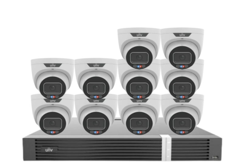 Uniview 8MP CCTV Kit – Up to 16 Cameras with 16-Channel AI NVR and HDD (8MP Triguard Series)