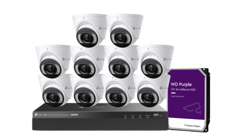 TP-Link VIGI C445 4MP Professional-UP TO-16-Camera 4MP Full-Colour Surveillance Kit with 16-Channel PoE+ NVR & HDD – AI Smart Detection, IP67 Outdoor Ready