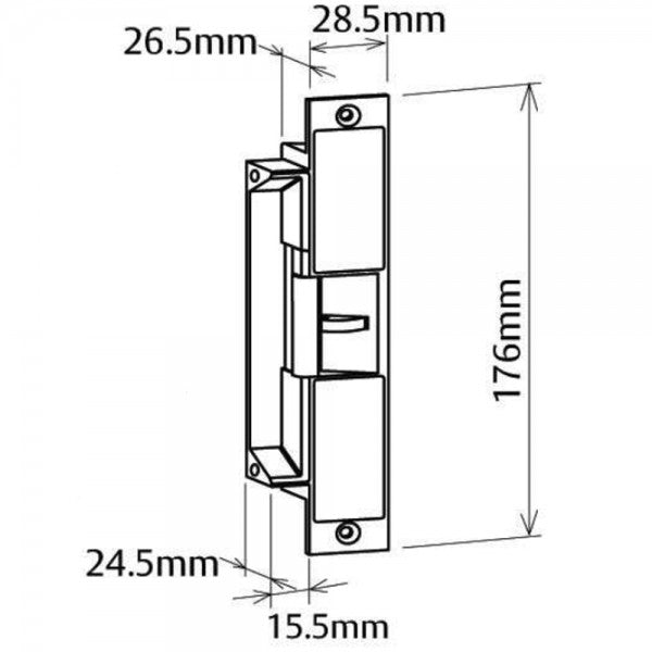 TRIMEC ES2001 (112001-000) Electric Strike 12VDC, Power to Open, Fully Monitored – Premium High Security Stainless Steel Solution