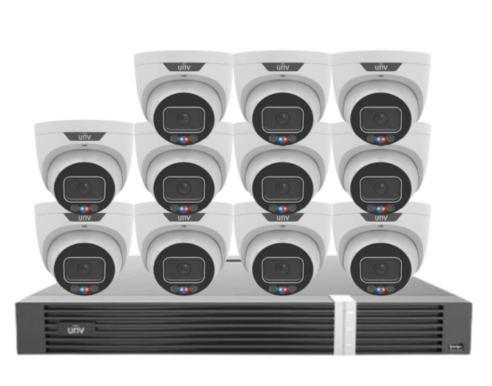 Uniview 8MP CCTV Kit – Up to 16 Cameras with 16-Channel AI NVR and HDD (8MP Triguard Series)