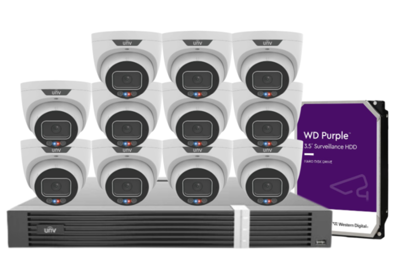 Uniview 8MP CCTV Kit – Up to 16 Cameras with 16-Channel AI NVR and HDD (8MP Triguard Series)
