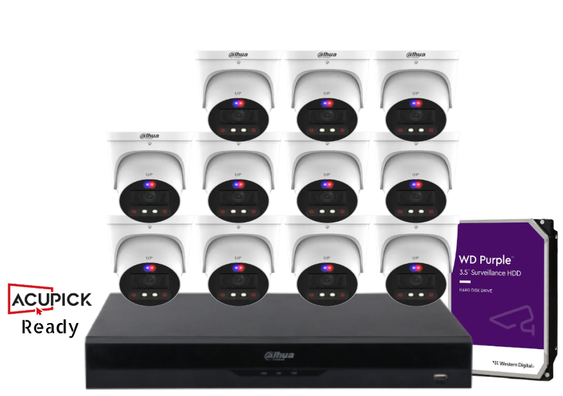 Dahua AcuPick Ready 8MP TiOC PRO Turret CCTV Kit – DH-IPC-HDW3849H-ZAS-PV-ANZ-S2 | 4/8/16 Cameras + 16CH NVR + HDD | AI Smart Surveillance System
