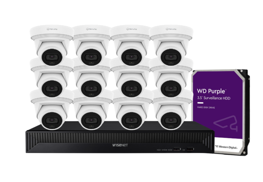 Hanwha Vision x16 8MP AI Dual Light CCTV Kit – 16 Cameras with 16CH NVR & HDD HV-QNE-C9013RL