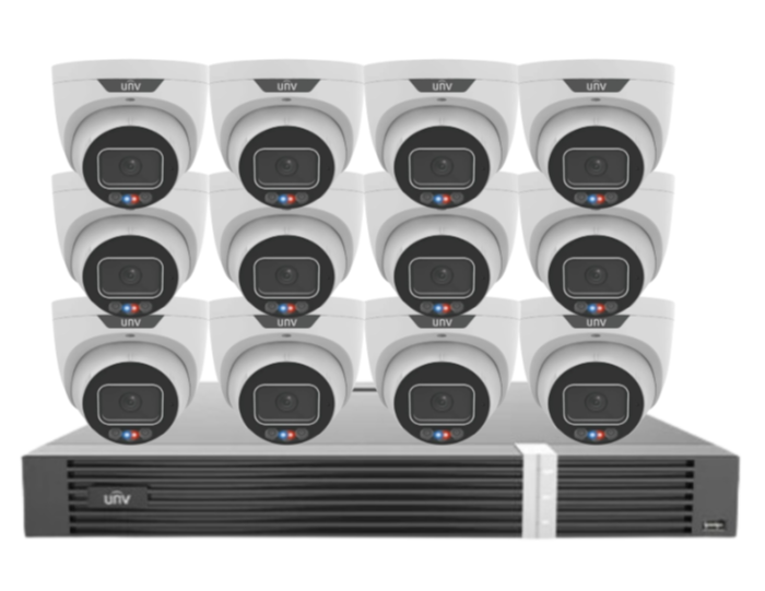 Uniview 8MP CCTV Kit – Up to 16 Cameras with 16-Channel AI NVR and HDD (8MP Triguard Series)