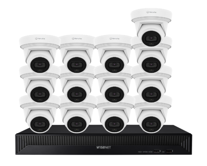 Hanwha Vision x16 8MP AI Dual Light CCTV Kit – 16 Cameras with 16CH NVR & HDD HV-QNE-C9013RL