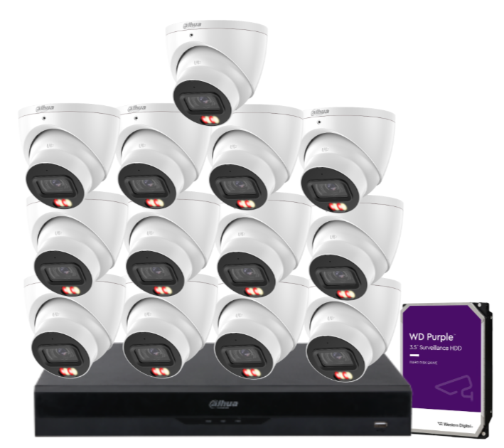 Dahua 16-Camera 6MP CCTV Kit with 16-Channel AI PoE NVR & Dual HDD Support | IPC-HDW3667EM-S-IL-ANZ-TW-1 + NVR4216-16P-AI/ANZ | Premium Smart Surveillance for AU/NZ