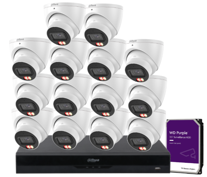 Dahua 16-Camera 6MP CCTV Kit with 16-Channel AI PoE NVR & Dual HDD Support | IPC-HDW3667EM-S-IL-ANZ-TW-1 + NVR4216-16P-AI/ANZ | Premium Smart Surveillance for AU/NZ