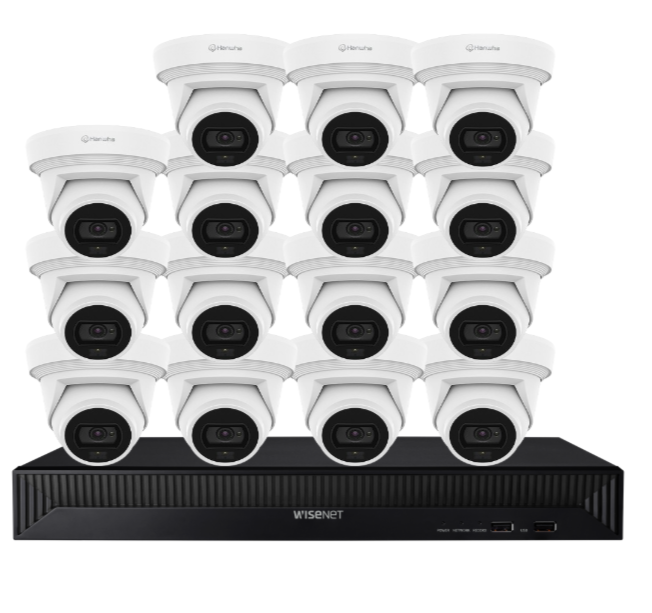 Hanwha Vision x16 8MP AI Dual Light CCTV Kit – 16 Cameras with 16CH NVR & HDD HV-QNE-C9013RL