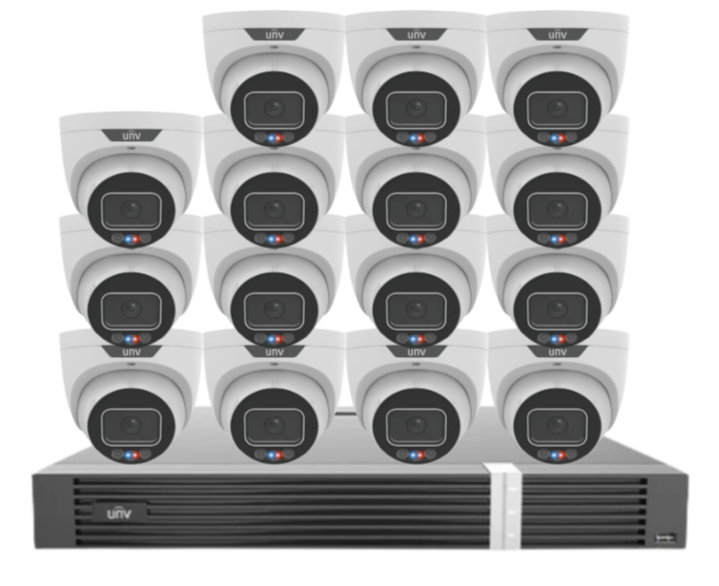 Uniview 8MP CCTV Kit – Up to 16 Cameras with 16-Channel AI NVR and HDD (8MP Triguard Series)
