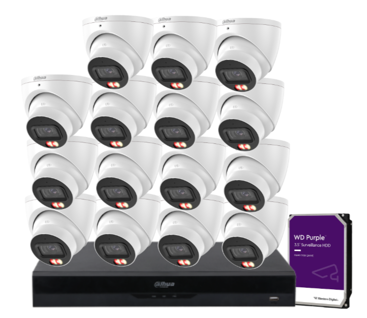 Dahua 16-Camera 6MP CCTV Kit with 16-Channel AI PoE NVR & Dual HDD Support | IPC-HDW3667EM-S-IL-ANZ-TW-1 + NVR4216-16P-AI/ANZ | Premium Smart Surveillance for AU/NZ